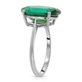 thumbnail image 3 of Galaxy Gold Stunning 4.50 Carats 14K Solid White Gold Brilliant Oval Cut Emerald Solitaire Ring with Genuine Vibrant Emerald Oval Shape Anniversary Engagement Promise Her Him Unisex (10), 3 of 5