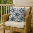 thumbnail image 6 of Creative Products Faded Blue Gray Medallions 18x18 Indoor / Outdoor Pillow, 6 of 9