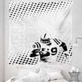 thumbnail image 1 of Polka Dot Tapestry, American Football Character Running Passing Gridiron Goal Dotted Art Graphic Design, Fabric Wall Hanging Decor for Bedroom Living Room Dorm, 5 Sizes, Black White, by Ambesonne, 1 of 1