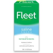 Pack of 4 Fleet Laxative Saline Enema with Gentle Glide Tip - 4.5 oz - Package may vary