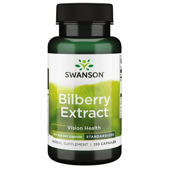 Swanson Bilberry Extract - Standardized 60 mg 120 Capsules