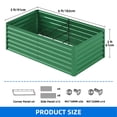 thumbnail image 6 of Dextrus 6x3x2ft Galvanized Raised Garden Bed Kit with Support Rod & Gloves, Outdoor Patio Planter for Vegetables Flowers Plants, Green, 6 of 6