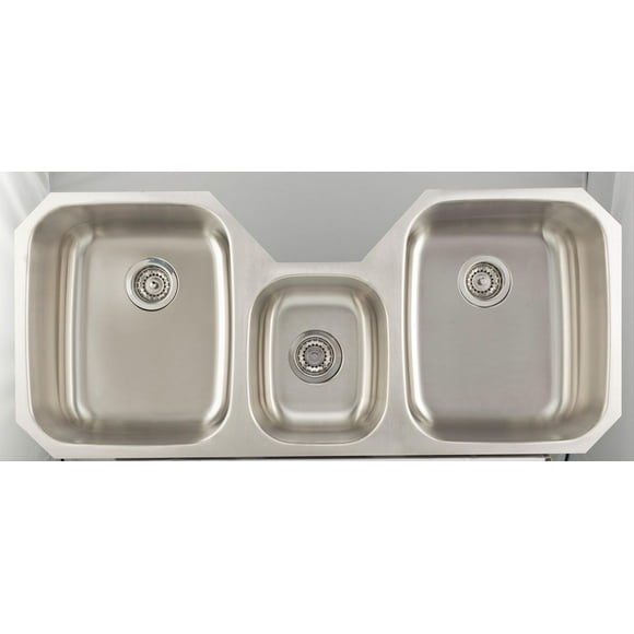 American Imaginations 46.875-in. W CSA Approved Stainless Steel Kitchen Sink With 3 Bowl And 18 Gauge AI-27707