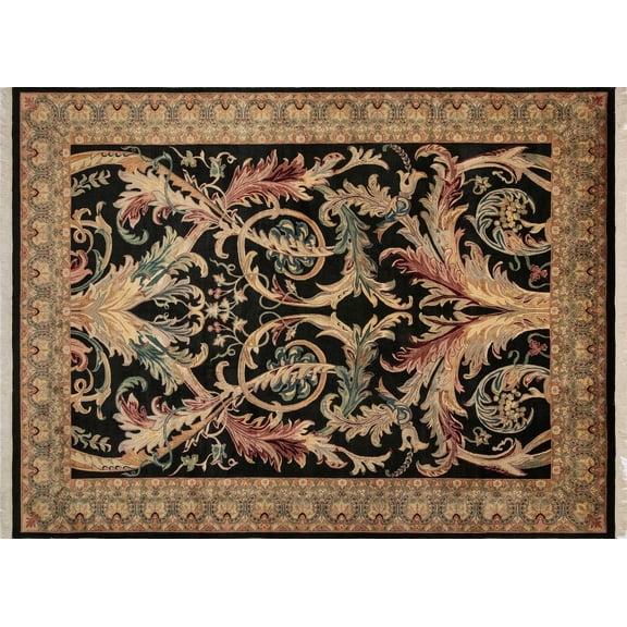 Wali Aigul Black/Lt. Green Rug, 9'2" x 11'10"