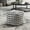 Black White, variant on Black And White Striped Pouf , Modern Fabric Upholstery, Non-slip, 300lbs Capacity, 16x16x16", Zipper Closure, Fully Put Together In & Stripes, Non-slip Bottom, 300lb Weight Assembled Splendid