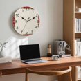 thumbnail image 6 of Wall Clock 12 Inch Red Christmas Poinsettia Round Silent Decorative Wall Clocks Battery Operated for Living Room Bedroom Kitchen Classroom Decor, Beige,Large, 6 of 7