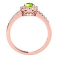 thumbnail image 3 of Aonejewelry 2.45 Ct. Ttw Diamond and Oval Shaped Peridot Ring in 10K Rose Gold, 3 of 4