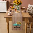 thumbnail image 2 of Country Sunflowers Table Runner 70 Inches, Welcome Rustic Truck Floral Farm Brown Bed Runner Dresser Scarves Tabletop for Indoor Outdoor Parties/Ceremony/Banquet, 13" x 70", 2 of 9