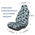thumbnail image 2 of Picia Angry Shark Print Waterproof Sweating Car Seat Cover for Post Gym Workout, Running, Beach and Hiking, Universal Fit Anti-Slip Bucket Seat Protector, 2 of 5