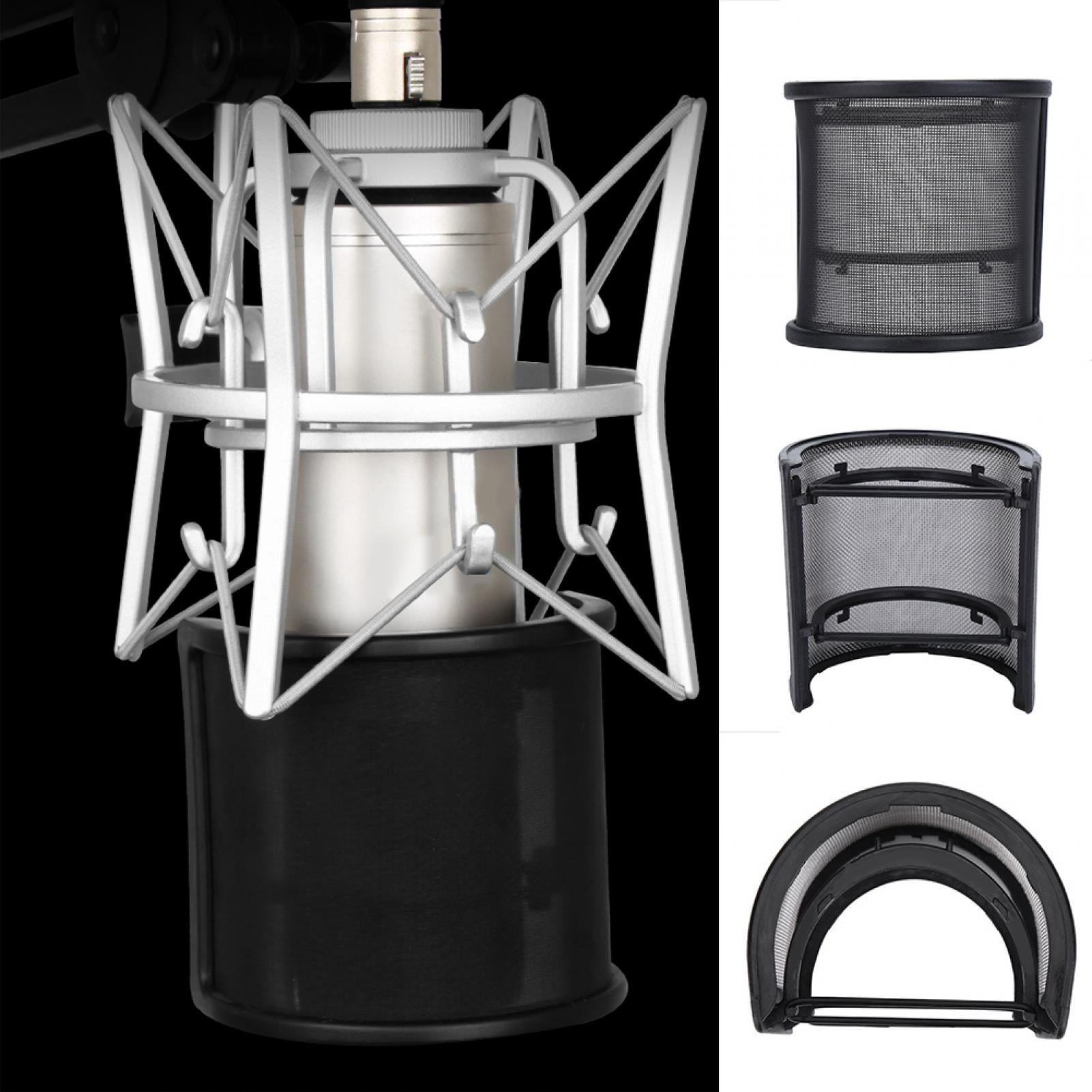 Filtro Antipop Microfono Doppio Strato - Pop Filter Con Clip A Collo D'Oca 360° - Foto 6