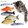 thumbnail image 6 of BadPiggies Simulation Fish Plush Doll With Catnip, Realistic Soft Fish Shape Toy for Cat Kitten Flop Chew Bite Kick 11.8" (Saury), 6 of 7
