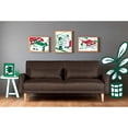 thumbnail image 1 of Sofá Cama Makora Anicka con Memory Foam Color Chocolate Lino Respaldo Reclinable de 3 Posiciones, 1 of 7