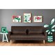 thumbnail image 1 of Sofá Cama Makora Anicka con Memory Foam Color Chocolate Lino Respaldo Reclinable de 3 Posiciones, 1 of 7