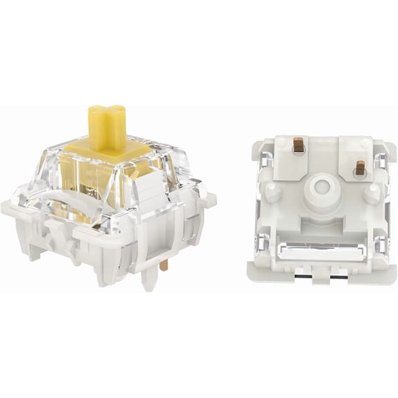 Gateron G Pro 3.0 Yellow Linear Switches, Pre-Lubed 5-Pin SMD RGB Switches for Gaming Mechanical Keyboards, 35PCS