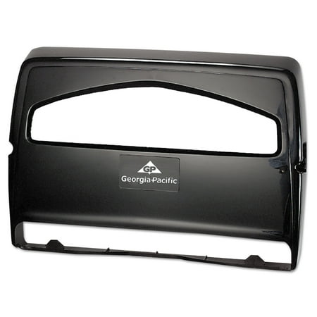 Safe-T-Gard Toilet Seat Cover Dispenser, Half-Fold, 16.38 X 2.5 X 11.75, Black | Bundle of 5