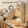 thumbnail image 2 of RideHaven Candle Warmer Lamp, 2/4/8H Timer, 4-Level Dimming, Wood Base, 2 of 8