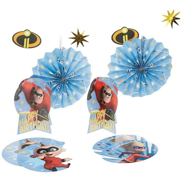 Incredibles 2 Logo Decoration Set (Pack of 9)