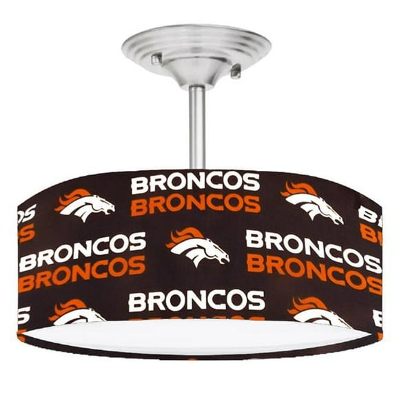 888 Cool Fans DR-0001348 Ravens NFL Football Brushed Nickel Drum Style LED Lamp Fixture