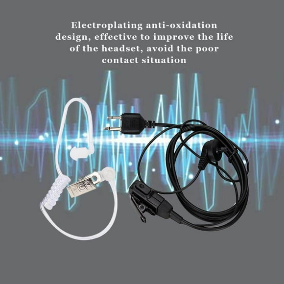 Noise Canceling Radio Headset, Two-way Radio Earpiece, Professional Radio Device 2-pin Models Walkie Talkies Hands-free for ICOM