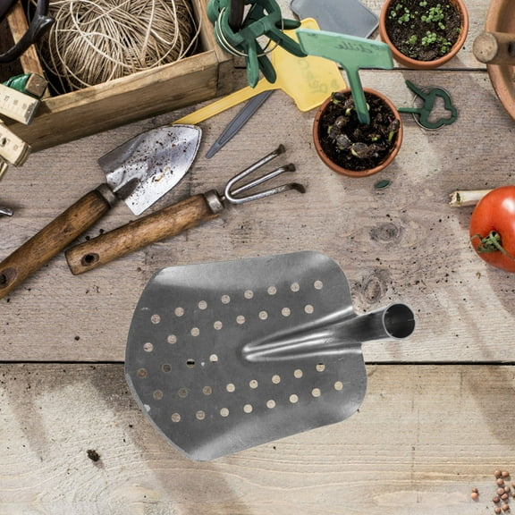 BESTOYARD Multi Use Black Metal Sifting Shovel for Effective Sewage and Garden Mud Removal