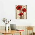 thumbnail image 2 of PRATYUS Fall Decor Red Flowers for Home Office Decor Canvas Wall Art Picture 16x20in, 2 of 3