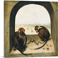 thumbnail image 1 of ARTCANVAS Two Monkeys 1564 Canvas Art Print by Pieter Bruegel the Elder - Size: 36" x 36" (0.75" Deep), 1 of 9