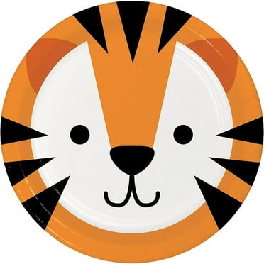 96 Count Bulk Pack Tiger Dessert Plates