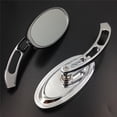 thumbnail image 3 of HTT-MOTOR Oval Shape Custom Chrome Mirrors Fit Honda CBR600 900 929 954 1000RR, 3 of 5