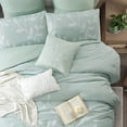 thumbnail image 6 of Lanco Sage Jacquard Comforter Set California King Size, 8 Piece Leaves Bedding Set, All Season Home Decor, Matching Pillow Shams, Bedskirt, Decorative Pillows, 6 of 7