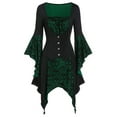 thumbnail image 1 of DYMADE Halloween Women Skull Button Gothic Irregular Top Cosplay Party Wear, 1 of 3