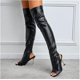 thumbnail image 2 of Amzcrzy Zapatos de mujer,Zapatos de mujer,Zapatillas de mujer, Zapatos de mujer con punta cuadrada y recortes, botas por encima de la rodilla, tacones finos, sandalias de tacón alto, prendas de vesti, 2 of 8