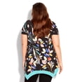 thumbnail image 3 of Ave Studio Women's Plus Size Colette Print Relaxed Fit Tunic Top, 3 of 5