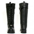 thumbnail image 4 of Hot Leathers BTL1005 Ladies 14-inch Black Knee-High Leather Boots with Side Zipper Entry 8.5, 4 of 10