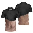 thumbnail image 5 of Polo Shirts for Men Short Sleeve Collared Golf Polos Fun Belly Navel Polo Shirt, 5 of 5