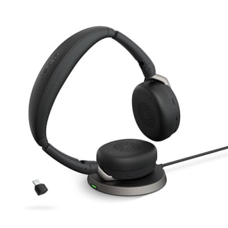Jabra Evolve2 75 Wireless Bluetooth Headset, Black, with