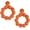 Orange, variant on Rattan Earrings for Women Rattan Hoop Earrings Handmade Woven Straw Wicker Earrings Bohemian Statement Summer Beach Jewelry