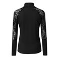 thumbnail image 3 of Okbop Tops,Fashion Turtleneck Long Sleeve Cotton T-Shirt Casual Lace Womens Plus Size Blouses White Sweatshirt Women, 3 of 6
