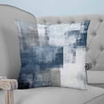 thumbnail image 4 of 20x20 Pillow Covers Set of 2, Blue Throw Pillow Covers Decorative Couch Cushion Case, Retro Oil Painted Modern Abstract Art Microfiber Square Pillowcases for Bedroom Car Living Room, 4 of 7