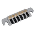 thumbnail image 3 of 6 String Bridge Stop Bar, Vintage Style Wear Resistance Guitar Bridge Tailpiece  for Stringed Instrument Silver, 3 of 7
