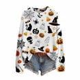 thumbnail image 3 of Certgust Lightweight Sweatshirts for Women Under $15 Womens Halloween Graphic Print Long Sleeve Knit Pullover Sweater with Cozy Seasonal Style, 3 of 7
