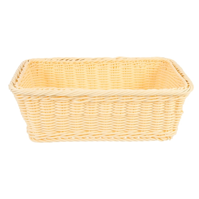 Woven Bread Basket Tabletop Fruit Basket Sundries Storage Basket Plastic Woven Basket