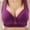 Purple, variant on Wireless Bras for Women No Underwire Comfort Seamless Bra Push Up Support Full Coverage Bra V Neck Padded Bralette Beige XXXL