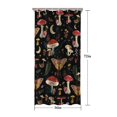 thumbnail image 5 of Red Mushroom Butterfly Black Pattern Shower Curtain 36"x72" ,Bathroom Decorative Shower Curtains Set with 12 Hooks,Modern Waterproof Washable Shower Curtain, 5 of 6