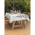 thumbnail image 3 of Outdoor Table Cloth with Umbrella Hole and Zipper, Green Eucalyptus Leaves Waterproof Rectangle Tablecloth 54"x80", Summer Botanical Weeping Washable Table Cover for Outside Party Patio Picnic, 3 of 8