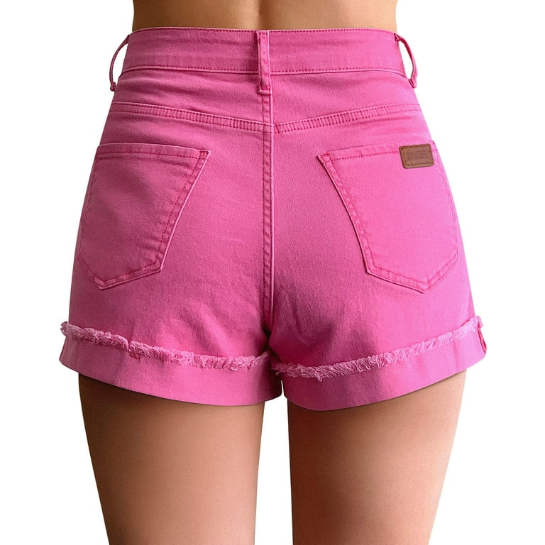 Pink shop ripped shorts