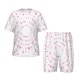 thumbnail image 1 of Fotbe Breast Cancer Awareness (4) Pijama Estampada de 2 Piezas para Niños – Ropa de Dormir de Manga Corta Cómoda para Niños y Niñas, Camiseta y Shorts de Algodón-4X-Large, 1 of 6