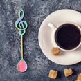 thumbnail image 4 of Cuchara agitadora decorativa cuchara pequeña nota Musical de acero inoxidable adorno de cocina para postre para bebida vajilla divertida Higoodz Otros, 4 of 8