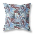 thumbnail image 1 of HomeRoots 414202 16 Pouces Tropical Intérieur et Extérieur Throw Pillow&44; Bleu Clair et Rouge, 1 of 3