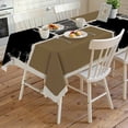 thumbnail image 4 of Brown Black Rectangle Tablecloth, Farmhouse Striped Modern Abstract Art Waterproof & StainResistant Tablecloth, Washable Oil-proof Table Cover for Dining/Party/Wedding/Camping/Buffet 60x120 In, 4 of 9