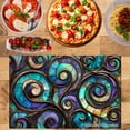 thumbnail image 2 of Joocar Stained Glass Art Spiral Design Table Mats Set Of 4 For Home Kitchen Table Decor 12x18 inch, 2 of 5